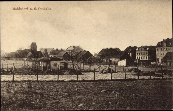 Ak Berlin Marzahn Mahlsdorf an der Ostbahn, Blick auf den Ort - 10677338