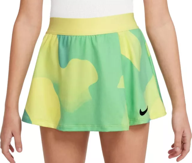 NIKE TENNIS Lt Zitron NIKECOURT DRI-FIT VICTORY SKORT SKIRT BIG KIDS/GIRLS SZ L