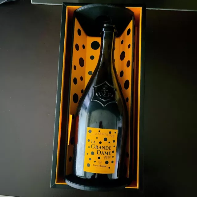 Yayoi Kusama Veuve Clicquot La Grande Dame Limited Edition Box with empty bottle 2