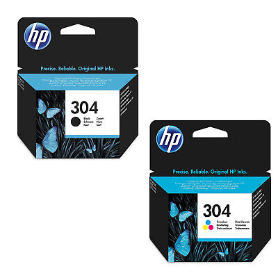 2 CARTUCCE ORIGINALI HP 304+304 PER HP DeskJet Ink Advantage 3700MFP