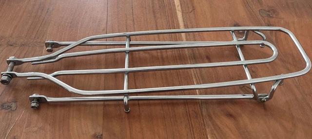 Rare Porte Bagage Acier Chrome Vélo Vintage. Vélo Ancien Bicyclette