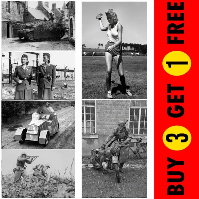 WW2 World War 2 Two WWII Photo Picture Poster Print Tanks Aircraft Soldier Guns-