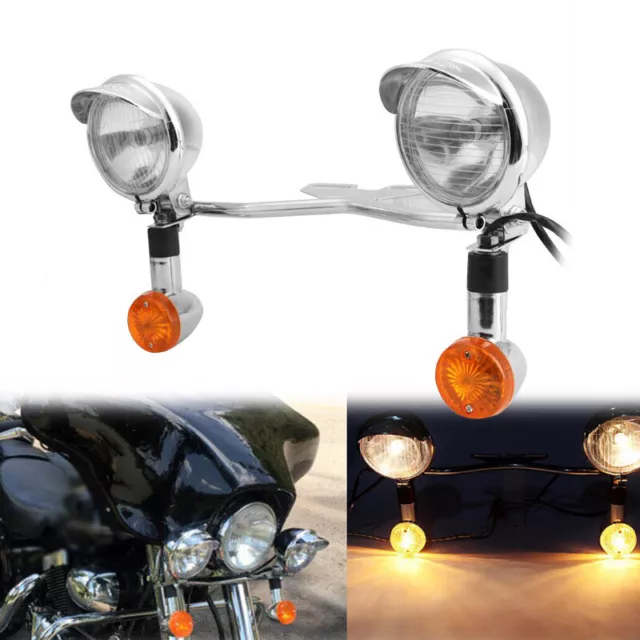 Passing Turn Signal Light Bar Fit For Honda Shadow VT VT1100 VT750 VT600 Magna