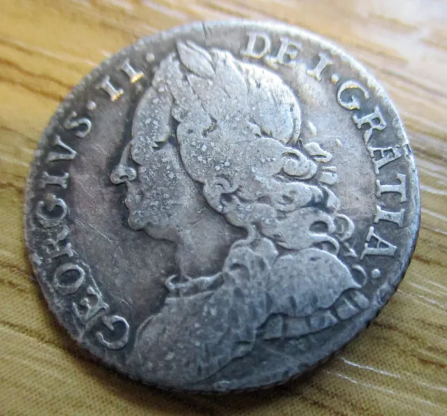 1758 George II Silver Sixpence (EX mount)