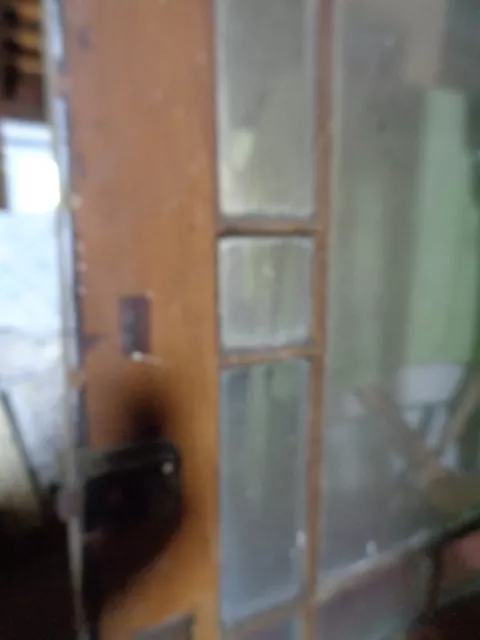 Antique 1860s Glass & Wood Door Architectural  82"(H)x31"x1.25 thick -PICK UP NJ 10