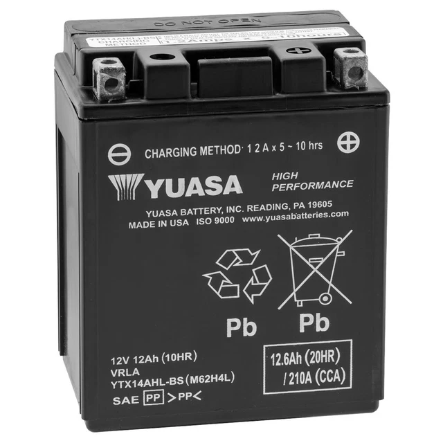 Yuasa Battery YTX14AHL-BS Maintenance Free