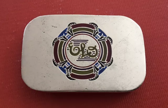 Super Rare Vintage 1970s E.L.O. Electric Light Orchestra Brass Belt Buckle
