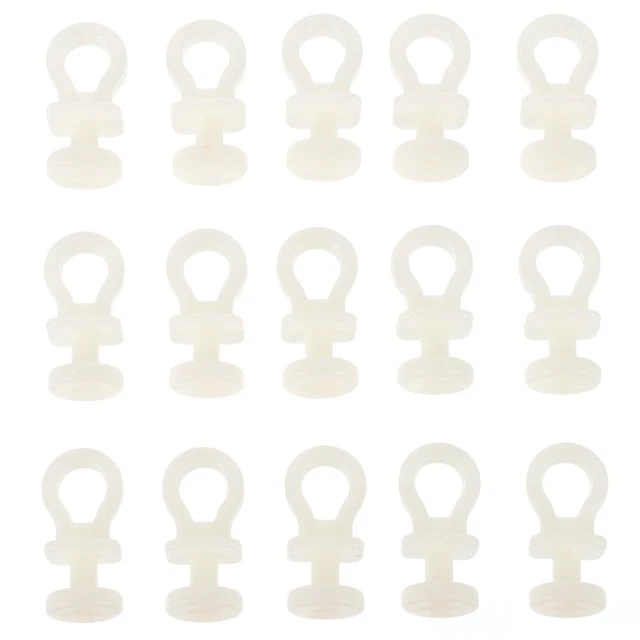 Lot De 100 Crochets Poulie Rail Rideau Plastique Type S Pour
