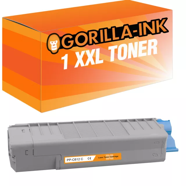 1x Laser Toner Kartusche XXL Cyan kompatibel für OKI 612DN C612N C612 Series