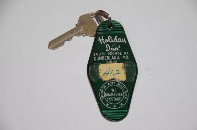 Vintage HOLIDAY INN Hotel / Motel Room Key Fob - Cumberland, Maryland