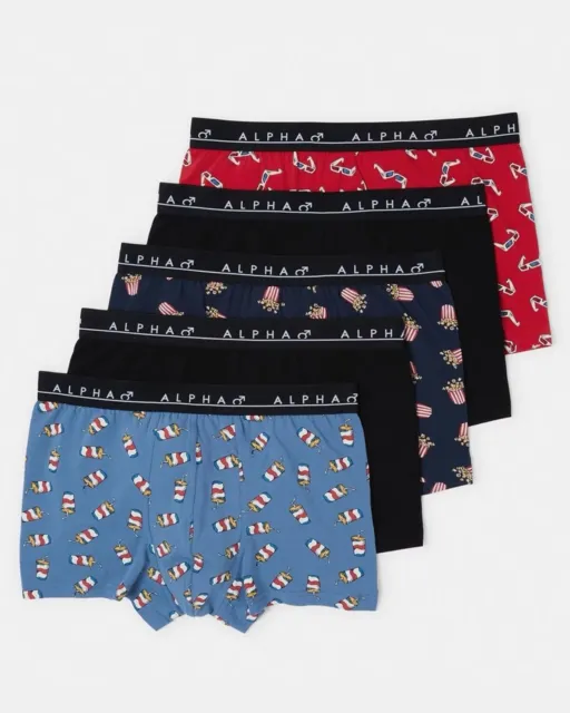 Alpha Mens Premium Cotton Waistband Trunks 10 Pack Underwear Briefs Size Small