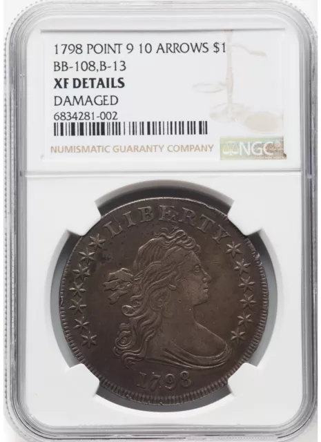 1798 Draped Bust Silver Dollar NGC XF Detail - SCARCE