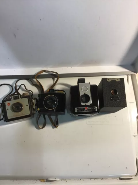 4 Brownie Cameras #0,  baby, Holiday Flash, Hawkeye