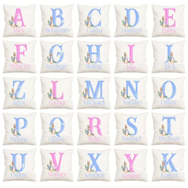 Almohada de alfarero personalizada regalo de bautizo de Peter Rabbit bebé Beatrix 2