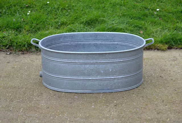 vintage old galvanized bath metal bath tub dog washing - 72 cm - FREE DELIVERY