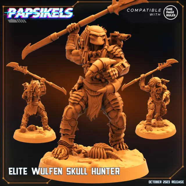 Elite Wulfen Skull Hunter | Skull Hunters | Sci-Fi Miniature | Papsikels