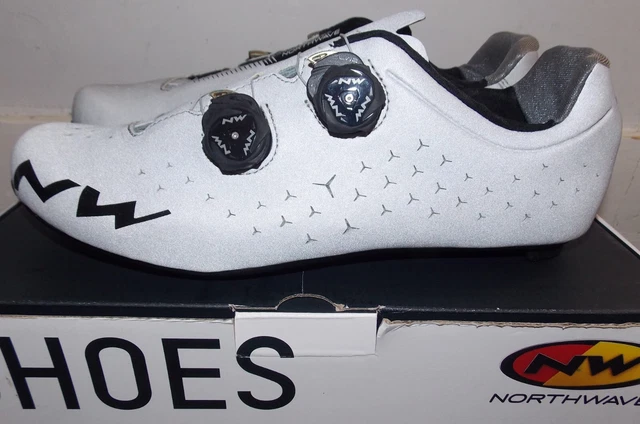 Northwave Revolution 2 Carbon Cycling Shoes Size Eu 46 (Uk 12) Silver Reflective