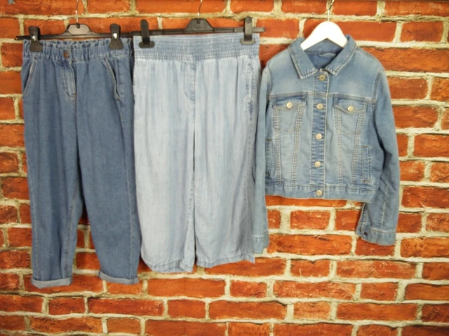 Girls Bundle Age 8-9 Years Next Gap Jeans Jacket Light Denim Crop Plain 134Cm