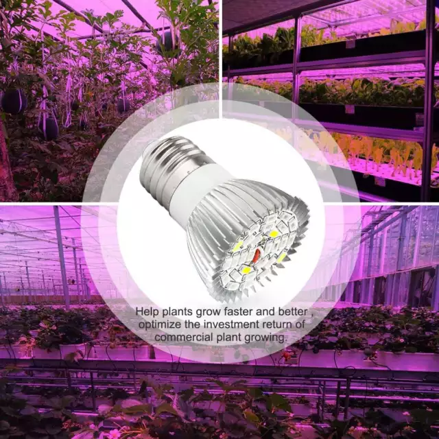 100W Full Spectrum E27 E26 LED Grow Light Bulb Lamp for Veg Bloom Indoor Plant 3