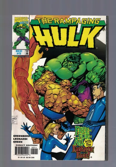 MARVEL COMICSTHE RAMPAGING HULK No. 5 December 1998  $1.99 USA