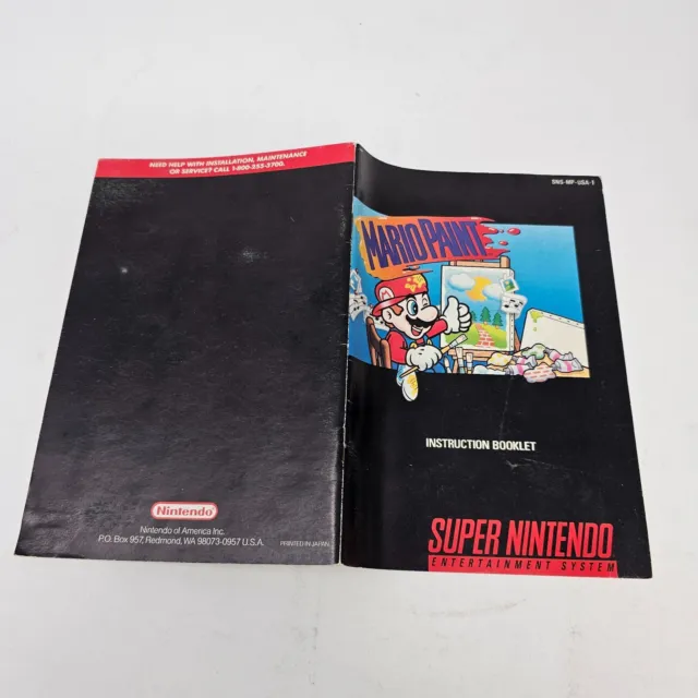 Mario Paint SNES Super Nintendo Manual Instruction Book ONLY - Very Good