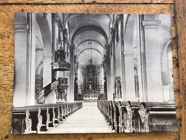 1890s albumen print photo " lucerne cathedral "