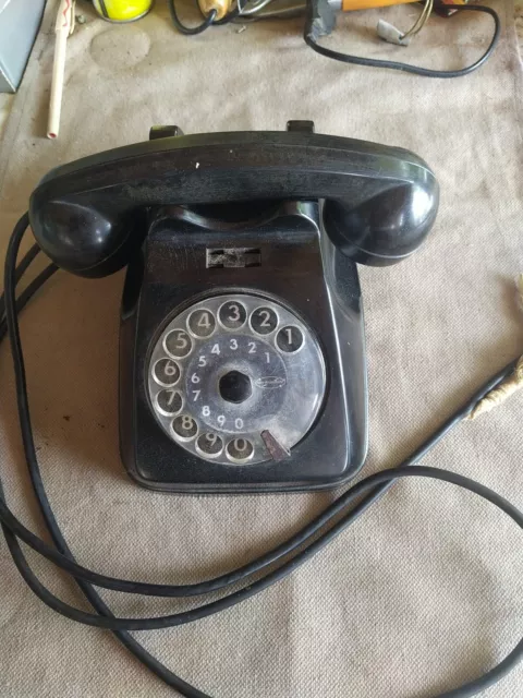 Telefono SIP Face Standard Nero Bachelite Vintage Modernariato Epoca