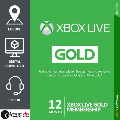 Xbox Live Gold 12 month Xbox Live Code Email delivery