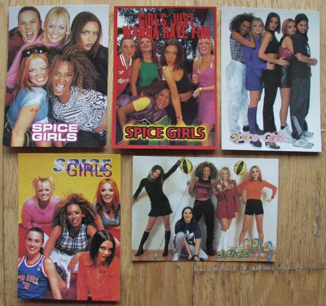 SPICE GIRLS POSTKARTEN 6 verschiedene Originale aus den 1990er Jahren £