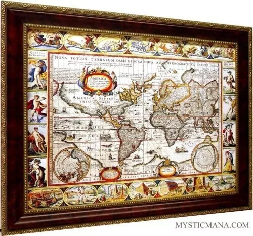 Old World Map  Willem Blaeu Theatrum Orbis Terrarum 24x30