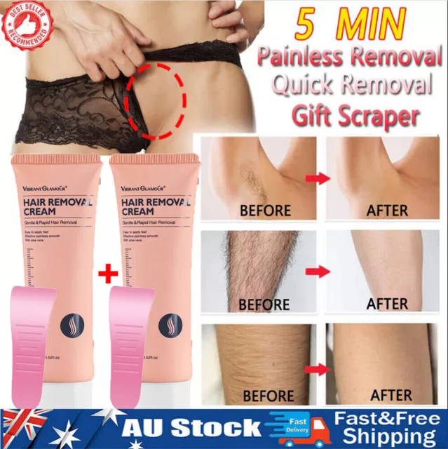 2x Permanent Hair Removal Cream For Legs Pubic Armpit Depilatory Paste Body Care