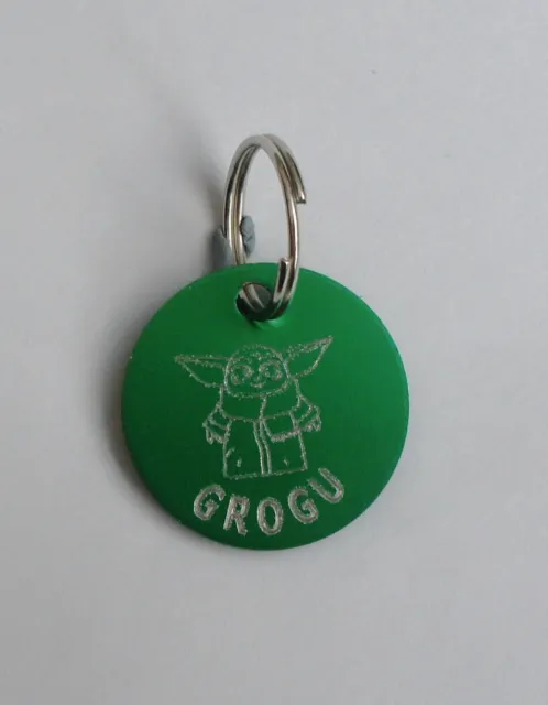 Star Wars Grogu Dog Cat Pet Id Tag Personalised With Pets Name & Your Details