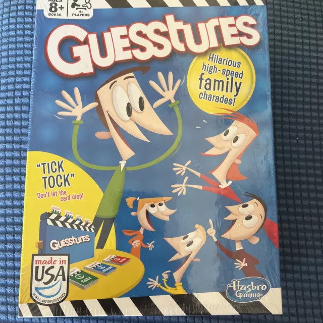 Guesstures Game High Speed Family Charades Hasbro 2014 NEVER USED OPENED BOX