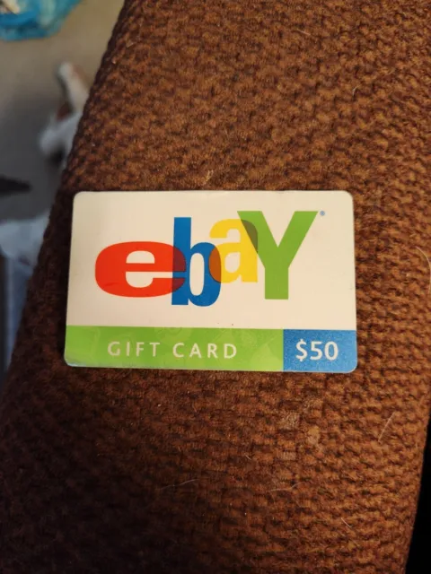 Vintage Used Ebay $50 Gift Card PayPal Colorful Design Shopping Credit Rare