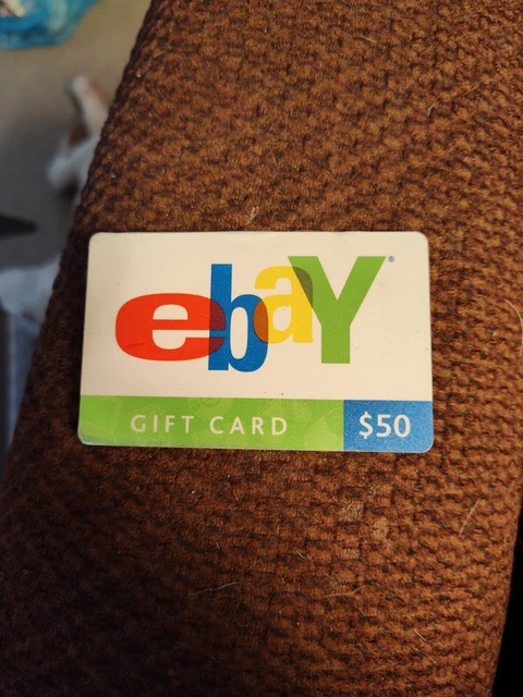 Vintage Used Ebay $50 Gift Card PayPal Colorful Design Shopping Credit Rare