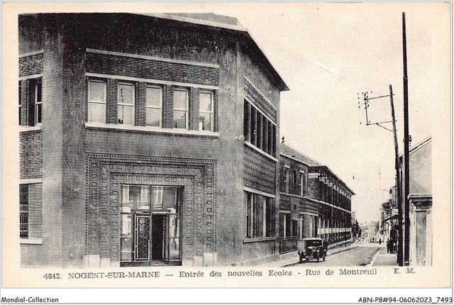 ABNP8-94-0676 - NOGENT-SUR-MARNE - entrée des nouvelles ecoles - rue de mo