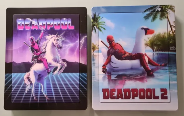 Steelbook Deadpool + Deadpool 2 Lenticulaires 4K + 2D + Bonus Version Francaise