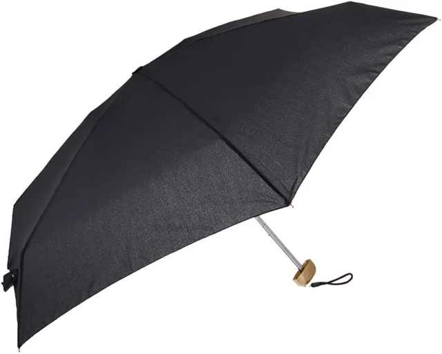 Waterfront Japan 52cm Folding Umbrella,lightweight 6 rib,UV cut Black NMF552UH