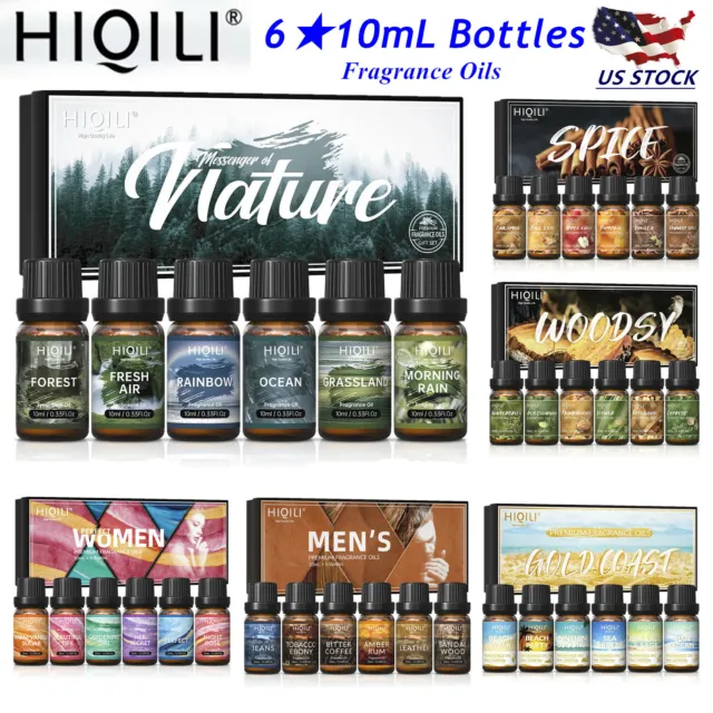 HIQILI Fragrance Oil Gift Set 6/10ml DIY Candle Soap Perfume Strong Aromatherapy