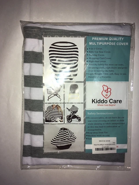 Breastfeeding Scarf 4 in 1 Nursing Cover Carseat Canopy High Chair Shopping Cart
