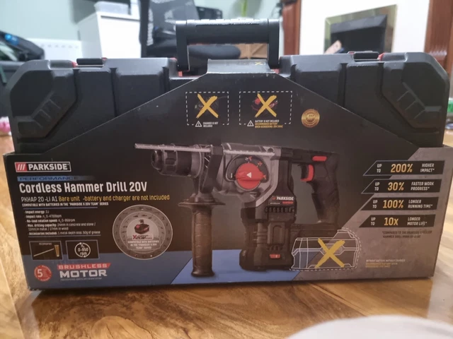 PARKSIDE PERFORMANCE CORDLESS-HAMMER Drill 20v Bare Unit PKHAP 20Li A1 ...