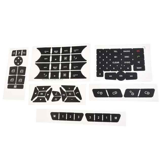 Repair Button Door Steering A/C Radio Car Interior Stickers For Mercedes 2007-14