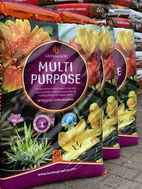 Garden Compost | Plants & Flowers, Multi Purpose - 2x60L Growmoor (Plant Pots)