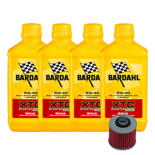 Inspektionskit Yamaha FZ6 600 Öl Bardahl XTC C60 10 W40 Filter Öl Luft