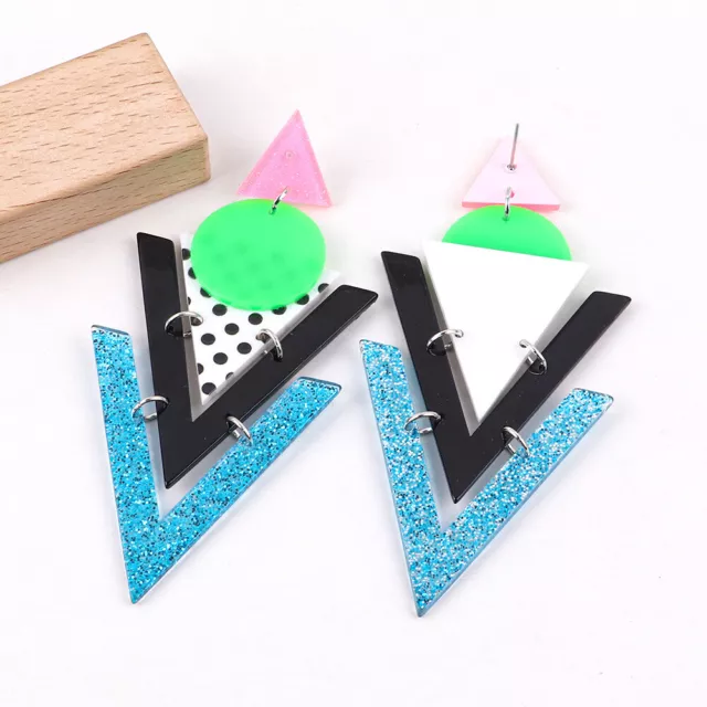 Geometric Irregular Glitter Earrings Vintage Over-the-top Earrings  Women