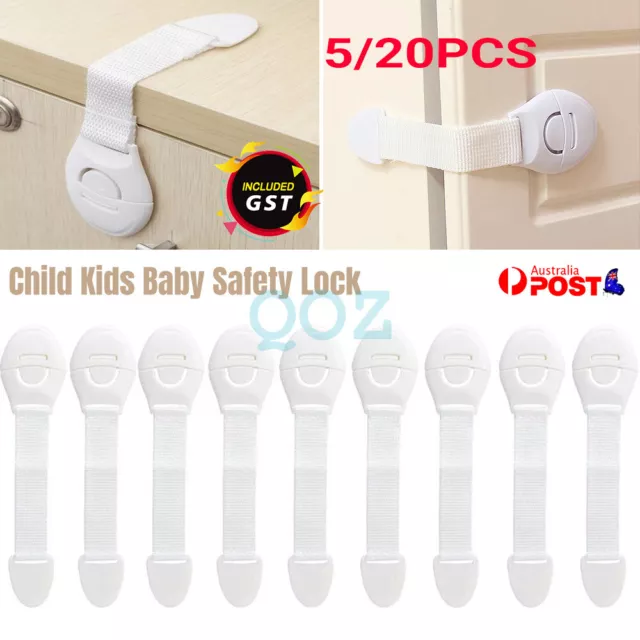 5/20 X Kids Box Drawer Cupboard Cabinet Wardrobe Door Fridge Safe Safety Lock