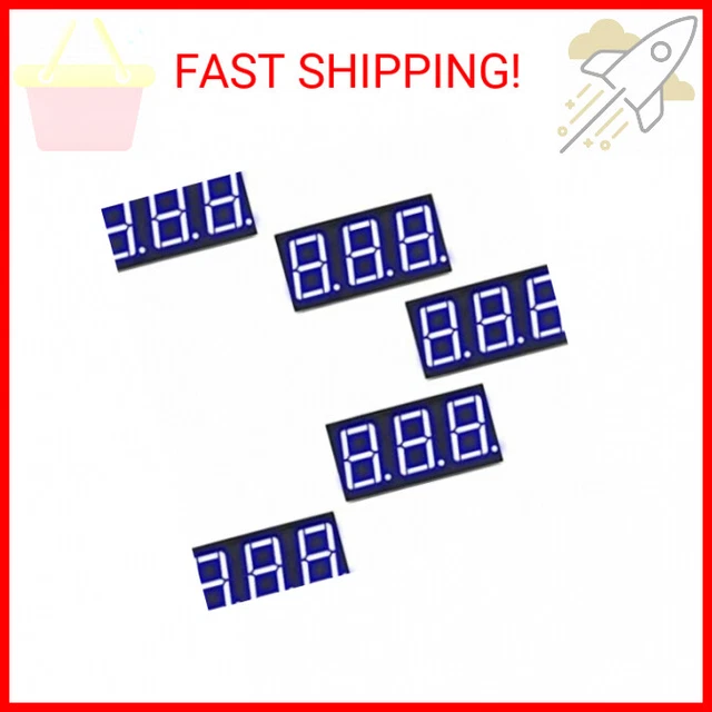 Treedix 0.56" 3-Digit 7-Segment Display Common Cathode 3-Digit LED Display Digit