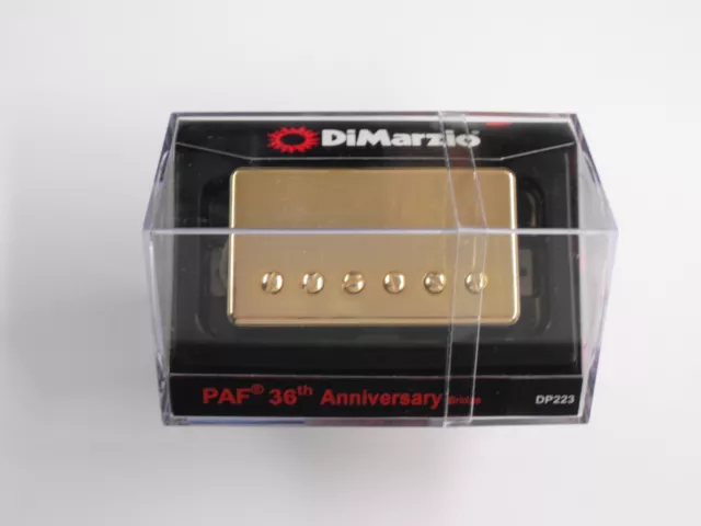 DiMarzio Regular Spaced  PAF 36th Anniversary Bridge W/Gold Cover DP 223