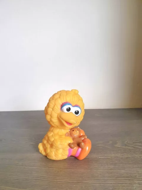 Sesame Street Big Bird PVC Figure Bath Toy 5 Inch Tall Tyco 1995