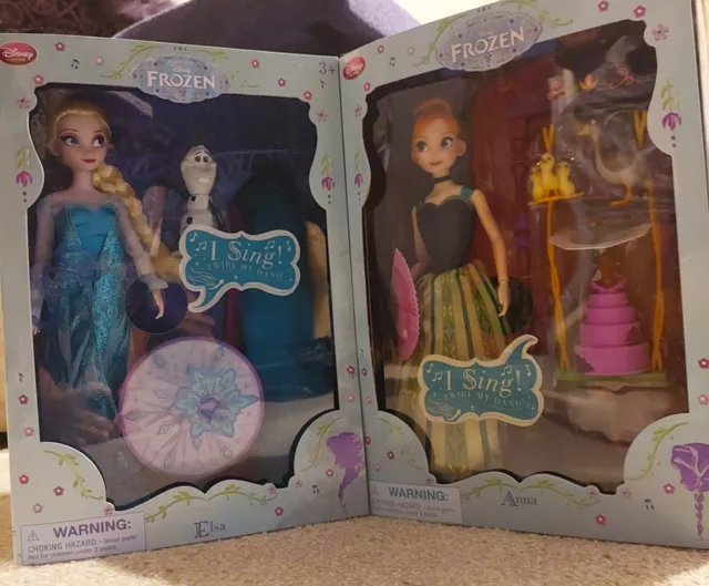 Singing Disney Elsa And Anna Dolls With Accessories-Deluxe 2014